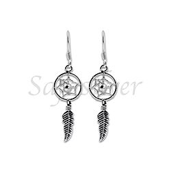 Wholesale 925 Sterling Silver 10 mm Oxidized Plain Earring