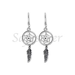 Wholesale 925 Sterling Silver 12mm Oxidized Plain Earring