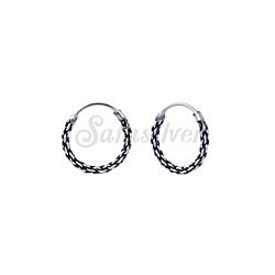 Wholesale 925 Sterling Silver Chain Bali Hoop Earrings