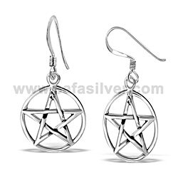 Wholesale 925 Sterling Silver Star Design Plain Earrings