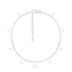 Wholesale 925 Sterling Silver Round Charm Plain Bracelet