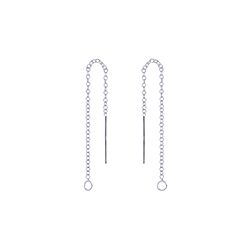 Wholesale 925 Sterling Silver Circle Chain Earrings Finding