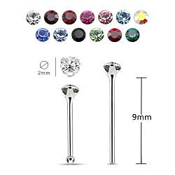 2 mm crystal nose stud silver Wholesale