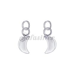 Wholesale Sterling Silver 5mm Moon With Slip Hole Charm
