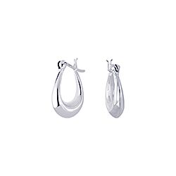 Wholesale 925 Sterling Silver Crescent Moon Plain Hoop Earring