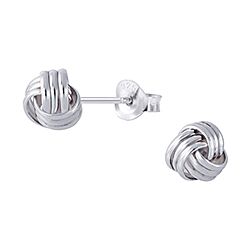 7mm Silver Celtic Knot Stud Earrings
