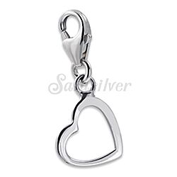 Wholesale 925 Sterling Silver 8mm Heart Charm
