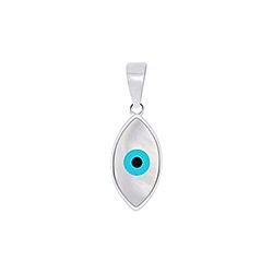 Wholesale 925 Sterling Silver 8mm Evil Shape Shiva Eye Pendant 