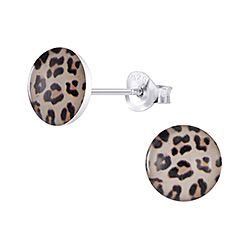 Wholesale 925 Sterling Silver Leopard Kids Stud Earrings  