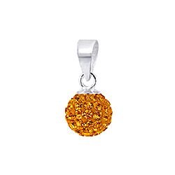 Wholesale 925 Sterling Silver Ball Topaz Crystal Pendant