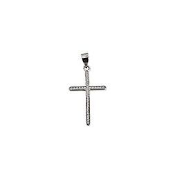 Wholesale 925 Sterling Silver Jesus Cross Cubic Zirconia Pendant