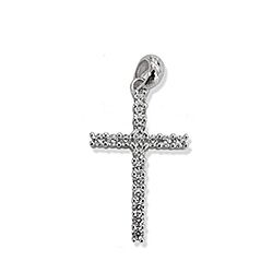 Wholesale 925 Sterling Silver Crucifix Cross Cubic Zirconia Pendant