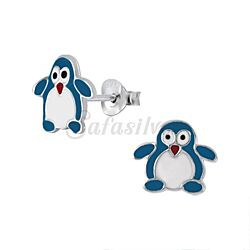 Wholesale 925 Sterling Silver Blue And White Kids Stud Earrings   