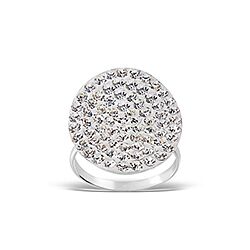 Wholesale 925 Sterling Silver Round Crystal Ring