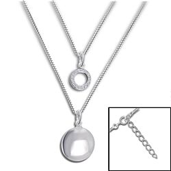 Wholesale 925 Sterling Silver Tuscany Round CZ Necklace