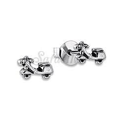 Wholesale 925 Silver Kids Scooter Oxidized Stud Earrings