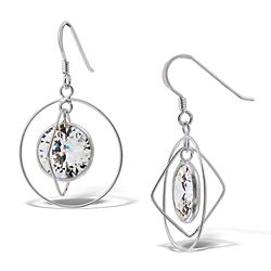 Wholesale 925 Sterling Silver Round Stone Cubic Zirconia Earrings