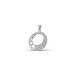 Wholesale 925 Sterling Silver Round Cubic Zirconia Pendant
