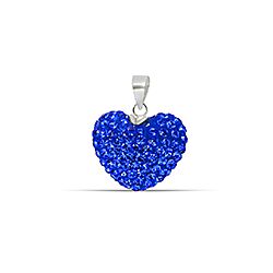 Wholesale 925 Sterling Silver Heart Crystal Pendant