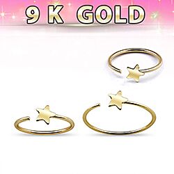 
Wholesale 9K Gold Star Hoop Nose Ring
