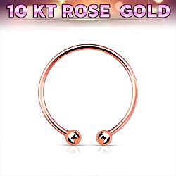 10k gold non-piericing nose hoops