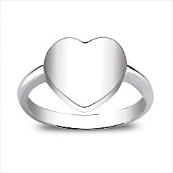Wholesale 925 Sterling Silver Simple Heart Plain Ring