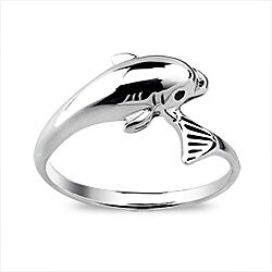 Wholesale 925 Sterling Silver Dolphin Plain Ring