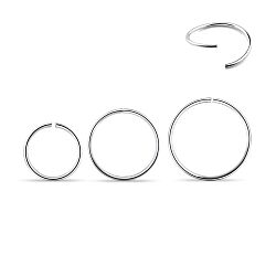 24 gauge nose hoops, Seamless Plain Silver Nose Ring 