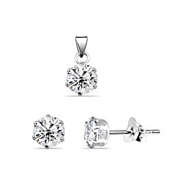 Wholesale 925 Sterling Silver Lovely Cubic Zirconia Jewelry Set