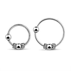 Bali Style Nose Hoops | Silver Nose Ring