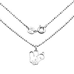 Wholesale 925 Sterling Silver Rabbit Kids Necklace