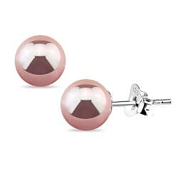 Wholesale No 1 925 Silver Baby Pink Shell Pearl Stud Earrings