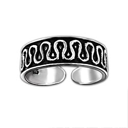 Wholesale 925 Silver Adjustable Woven Toe Ring