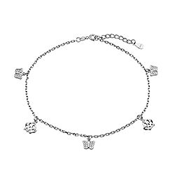 Wholesale Silver CZ Queen Crown Ankle Bracelet