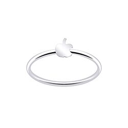 Wholesale 925 Sterling Silver Apple Thin Plain Ring