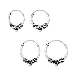 Wholesale 925 Sterling Silver Snake Design Bali Hoop Earrings