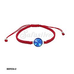 925 Sterling Silver Sapphire Crystal link Bracelet