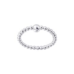 Wholesale 925 Sterling Silver String Of Bead Plain Ring