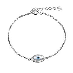 Wholesale Silver CZ Evil Eye Bracelet