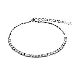 Wholesale Silver 3mm Cubic Zirconia Tennis Bracelet