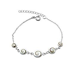 Wholesale 925 Sterling Silver Circle Shiva Eye Bracelet