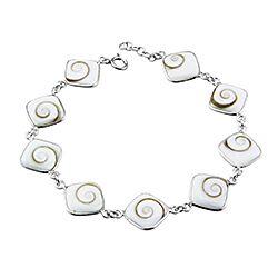 Wholesale 925 Sterling Silver Square Beaded Shiva Eye Bracelet