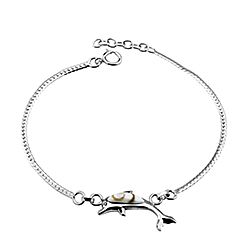 Wholesale 925 Sterling Silver Dolphin Shiva Eye Bracelet