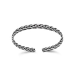 Wholesale 925 Silver Twisted Bangle Cuff Bracelet