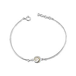 Wholesale Silver Shell Small Round Shiva Eye Bracelet