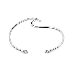 Wholesale Sterling Silver Wave Bangle Bracelet