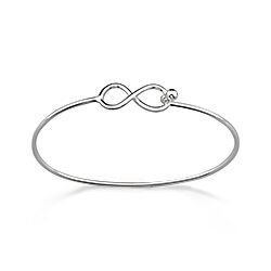 Wholesale Sterling Silver Infinity Bangle Bracelet