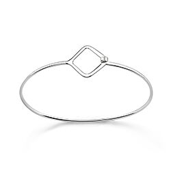 Wholesale Sterling Silver Rhombus Bangle Bracelet