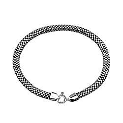Silver Italian Mesh Tube Chain Bracelet
