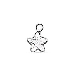 Wholesale 925 Silver Cubic Zirconia Star Charm